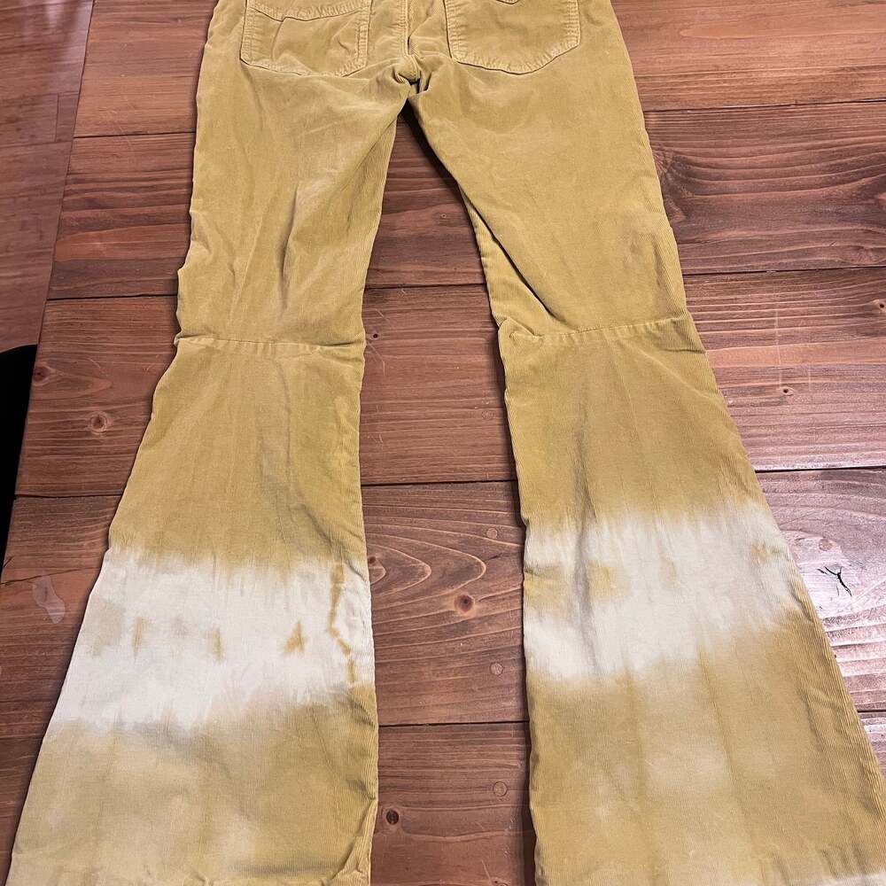 We The Free West Coast Relaxed Flare Corduroy in tye dye gold  27 - Picture 2 of 9